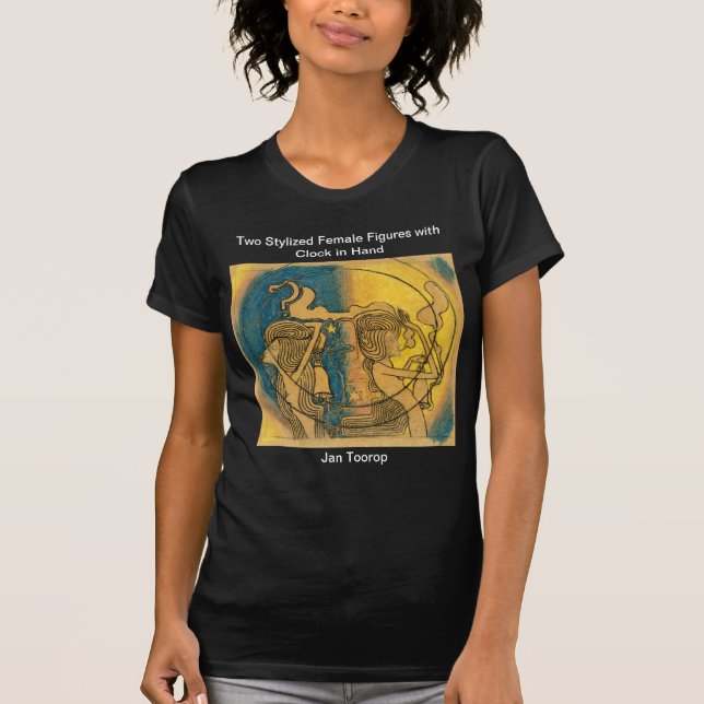 T-shirt Deux figures féminines stylisées Jan Toorop (Devant)