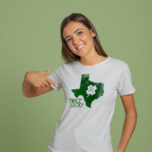T-shirt Deux fois Lucky Texas St. Patrick's Day
