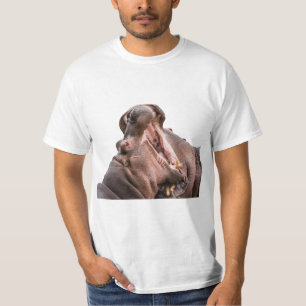 T-shirt Deux grands hippopotames de bouche