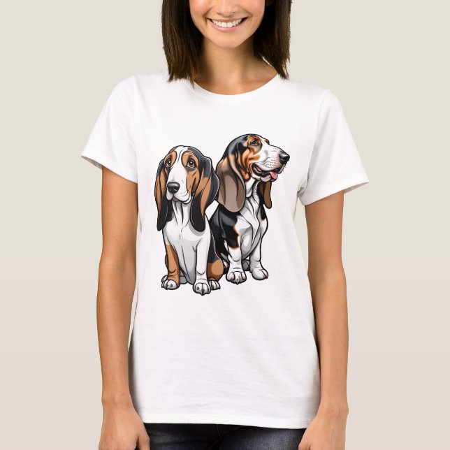 T-shirt Deux halls de Basset (Devant)