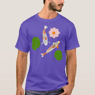 T-shirt Deux Japonais Koi Fish Nénuphar Koi Pond