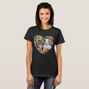 T-shirt Deux lapins de lapin de lapin de petite lop