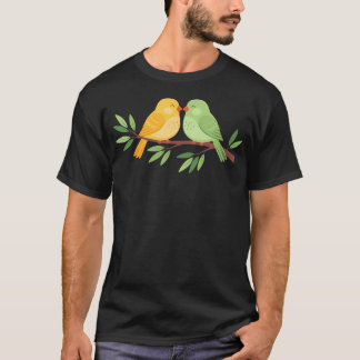 T-shirt Deux oiseaux sur une branche Observateur d'oiseaux