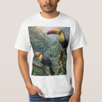 Deux Oiseaux Toucans Tropicaux,