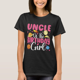 T-shirt Deux Oncle de la fille de l'anniversaire Astronaut