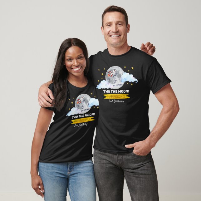 T-shirt Deux Parents de la Lune 2e Anniversaire (Unisexe)
