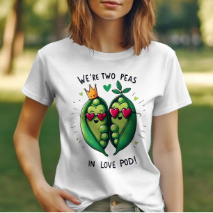 T-shirt Deux petits pois dans une poitrine d'amour Valenti