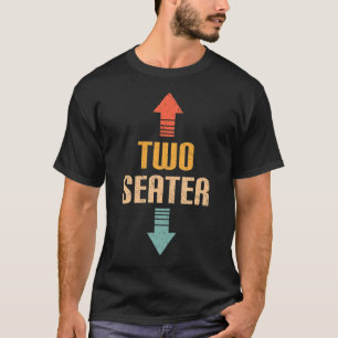T-shirt Deux places 2 places Arrow Gag Papa Joke Mème Homm
