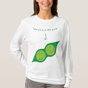 T-shirt "Deux pois dans cette cosse" jumellent la pièce e