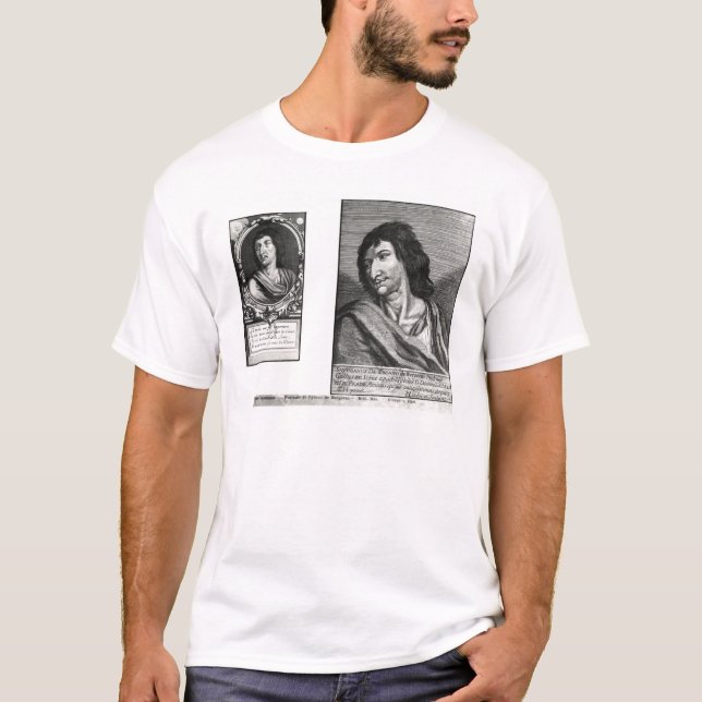 T-shirt Deux portraits de Savinien Cyrano De Bergerac (Devant)
