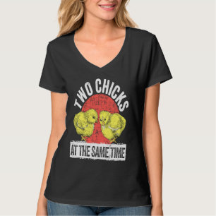 T-shirt Deux poules Humour de jeu de mots animal Sarcasme