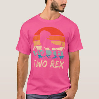 T-shirt Deux Rex 2E Cadeau Anniversaire Deuxième Dinosaure