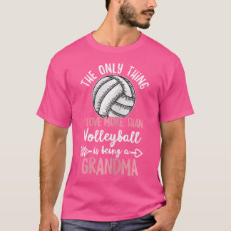 T-shirt Deux Séances De Volleyball Pour Un Grand-Mère De V