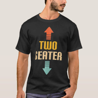 T-shirt Deux Sièges 2 Sièges Distressed Drôle Drôle Papa P