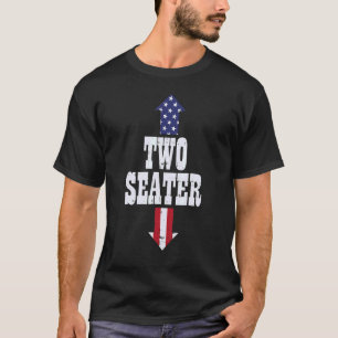 T-shirt Deux Sièges Usa 4 juillet Fête Naughty Adulte