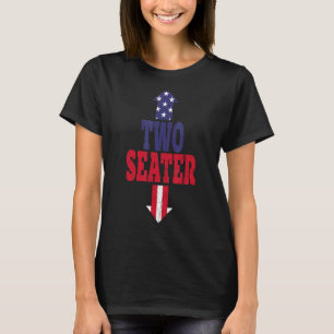 T-shirt Deux Sièges Usa 4 juillet Fête Naughty Adulte