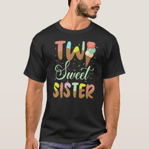 T-shirt Deux soeurs douces filles crème glacée 2ème Annive