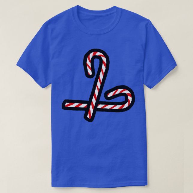 T-shirt Deux Sucres de canne de Noël (Design devant)