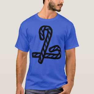 T-shirt Deux Sucres de canne pour Christmas Line Art