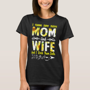 T-shirt Deux titres Maman et femme Meilleure femme Fête de
