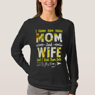 T-shirt Deux titres Maman et femme Meilleure femme Fête de