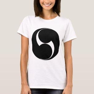 T-shirt Deux tourbillons dans le sens inverse des aiguille