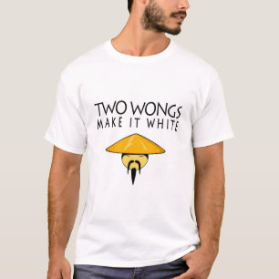T-shirt Deux Wongs Peuvent Le Faire Blanc