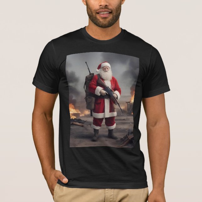 T-shirt Deuxième amendement Père Noël Funny Christmas (Devant)