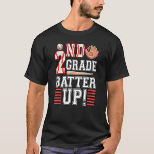 T-shirt Deuxième année de retour à l'école 2e année Frappe
