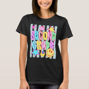 T-shirt Deuxième année drôle de retour à l'école heureux p