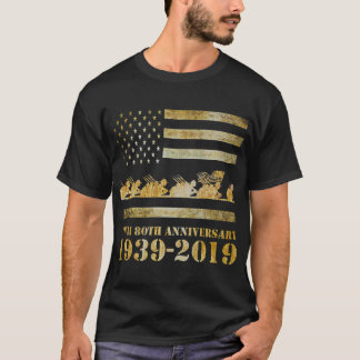 T-shirt Deuxième Guerre mondiale 80e anniversaire Anciens 