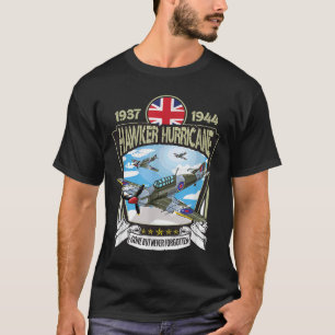 T-shirt Deuxième Guerre mondiale Avion britannique Hawker