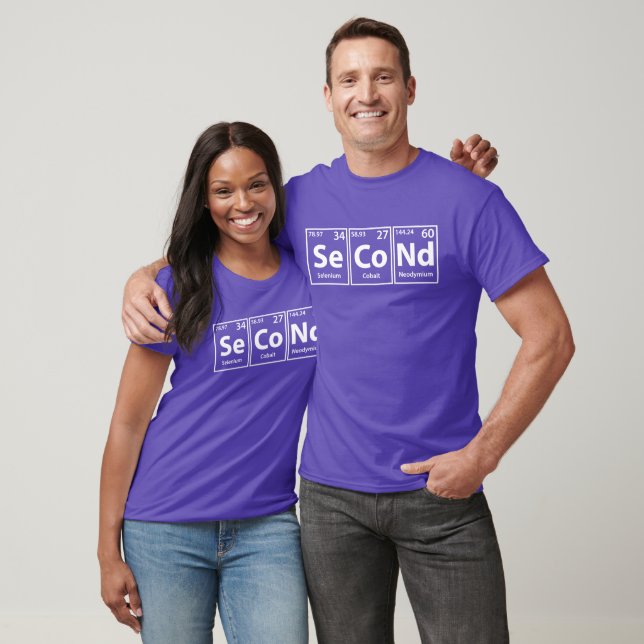 T-shirt Deuxième (Se-Co-Nd) Éléments Périodiques Orthograp (Unisexe)