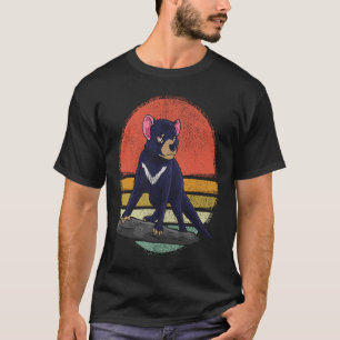 T-shirt Dév Tasmanien vintage diable animal rétro Tasmanie