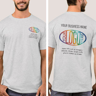 T-shirt Devant Derrière Logo d'entreprise personnalisé imp