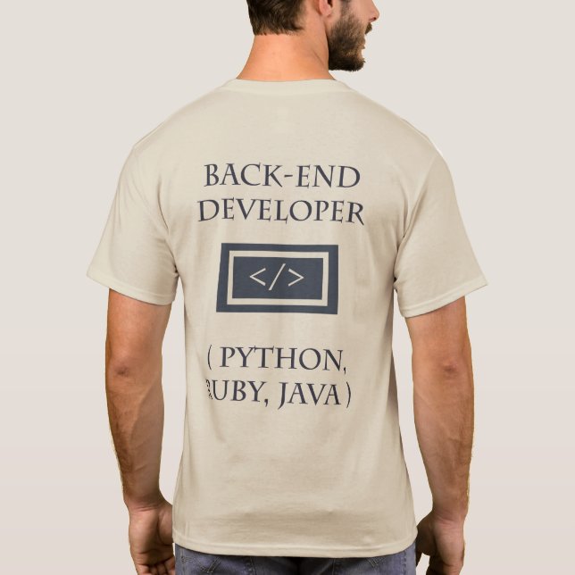 T-shirt développeur avant et arrière (Dos)