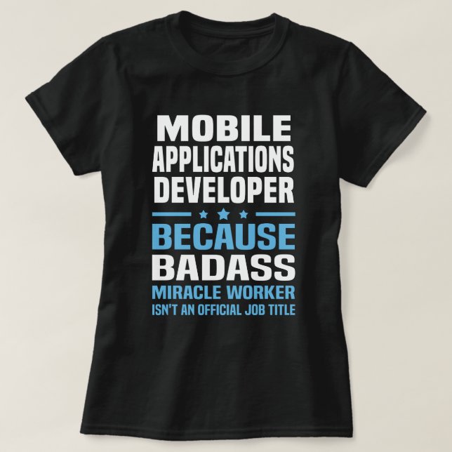 T-shirt Développeur d'applications mobiles (Design devant)