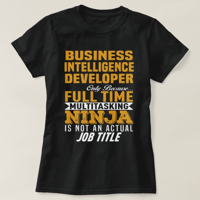 T-shirt Développeur de Business Intelligence (Design devant)