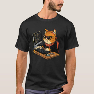 T-shirt Développeur de logiciels de chat certifié hommes e