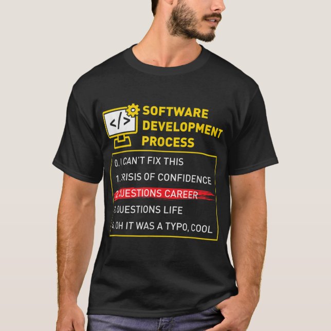 T-shirt Développeur de processus de développement de logic (Devant)