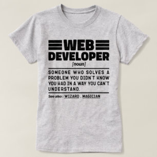 T-shirt Développeur Web Nouveau Cool de programmation info