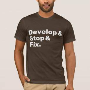 T-shirt Développez et arrêtez et fixez la chemise (le