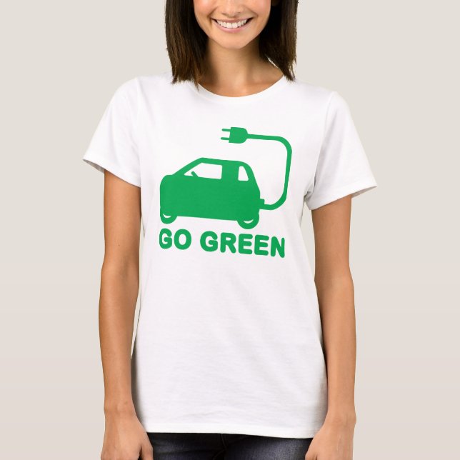 T-shirt Devenez écolo ~ Conduite de voitures électriques (Devant)