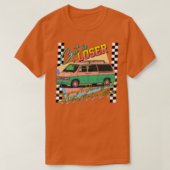 T-shirt Devenez Loser Moyen Age Minivan Lover (Design devant)