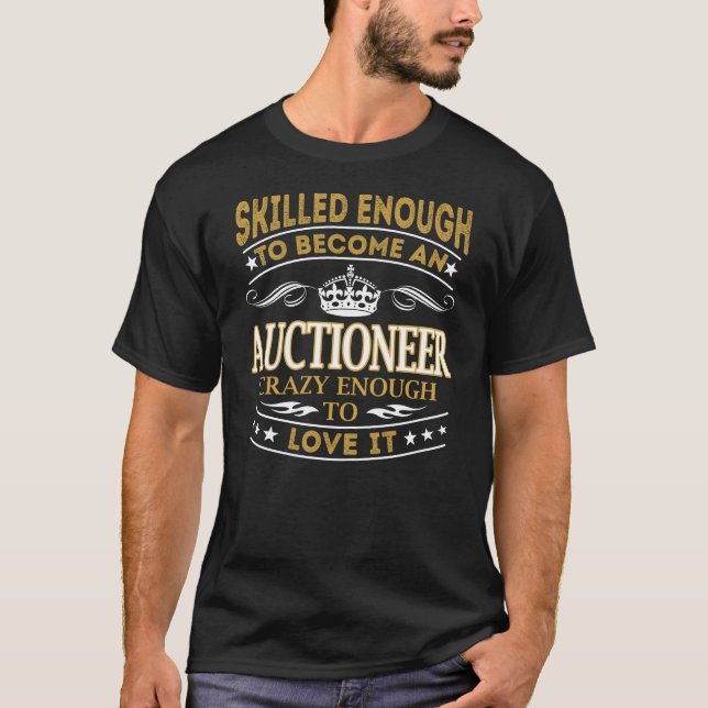 T-shirt Devenez un enchérisseur assez fou (Devant)