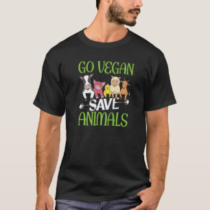 T-shirt Devenez Végétalien Sauvez Les Animaux Végétalien