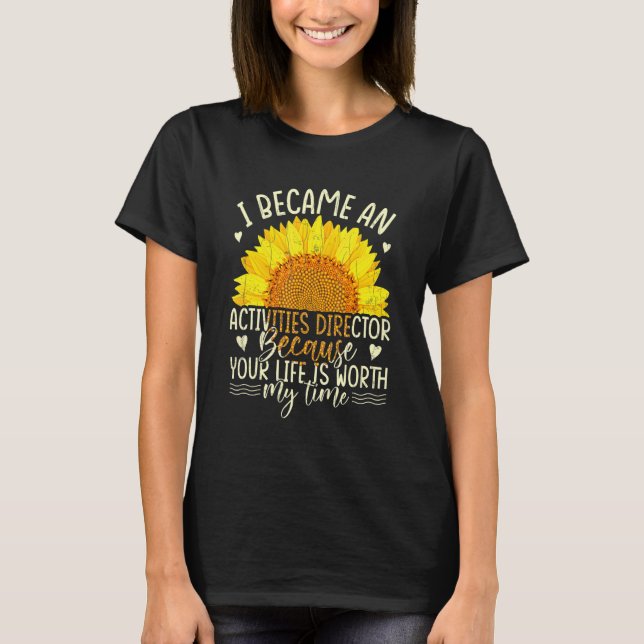 T-shirt Devenir Directeur Activités amusantes Coordonnatri (Devant)