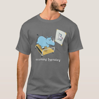 T-shirt Devenir légendaire, amusant entraînement de licorn