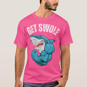 T-shirt Devenir Musclé Drôle Gym Requin Humour Musculation