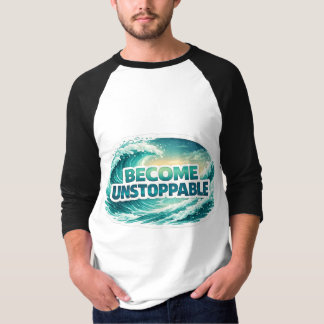 T-shirt Devenir Typographie de Vague Océanique Irrésistibl